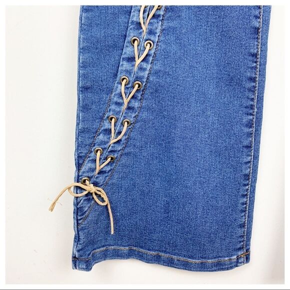 Mastik Leisure Wear Boot Cut Jeans w/Faux‎ Leather Accent Stitching Sz 29 - Picture 2 of 12